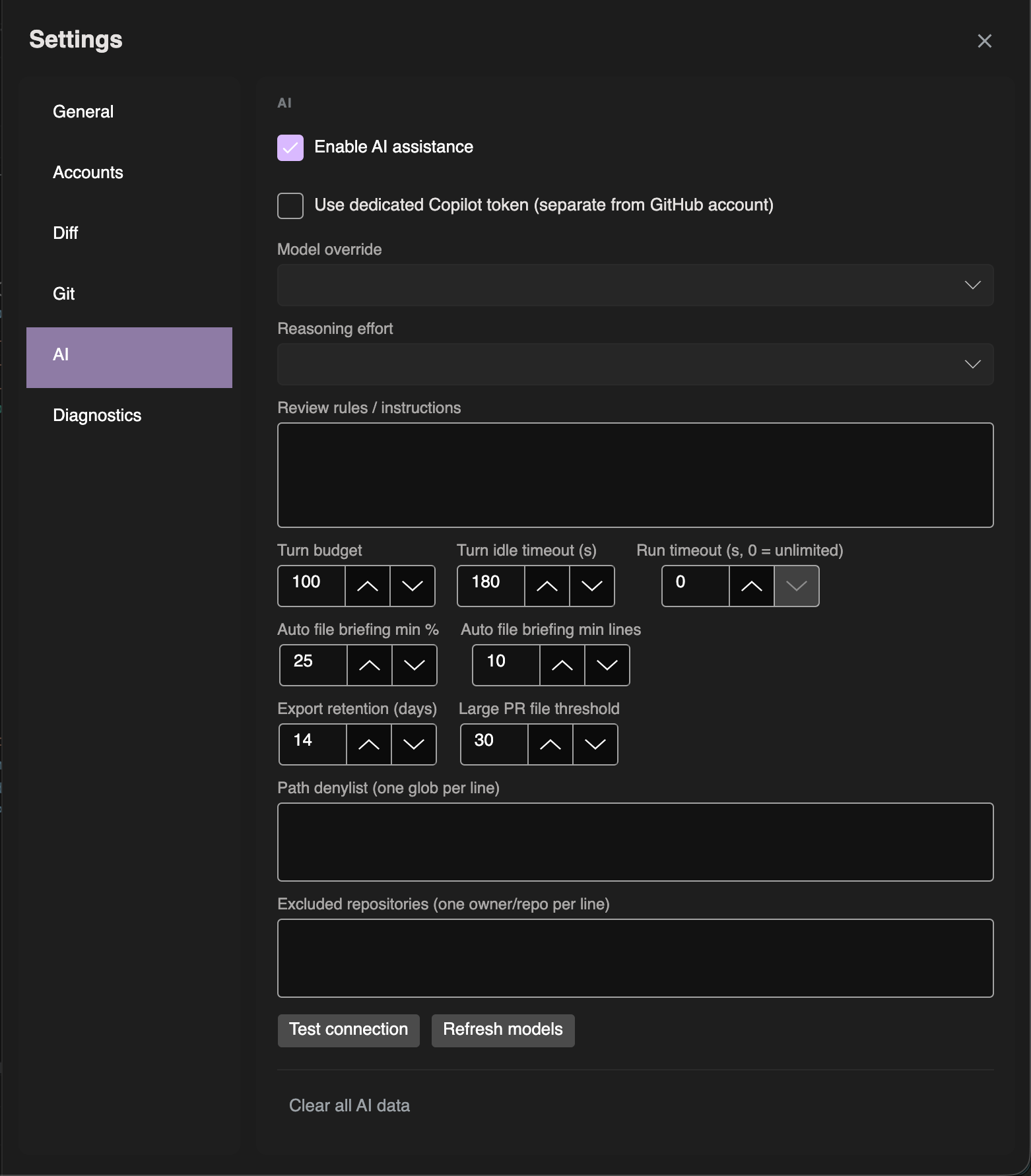 Settings AI